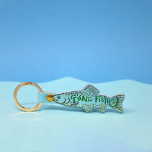 Load image into Gallery viewer, Gone Fishing Key Fob: Cream