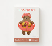 Load image into Gallery viewer, Flamingo Cat Felt Doll Kit