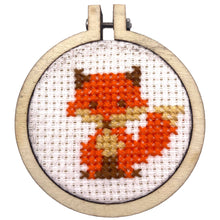 Load image into Gallery viewer, 'For Fox Sake!' Mini Matchbox Cross Stitch Kit
