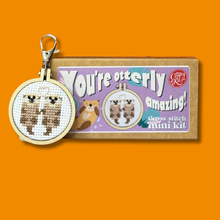 Load image into Gallery viewer, 'You're otterly amazing!' Mini Matchbox Cross Stitch Kit
