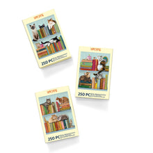 Load image into Gallery viewer, Cats on Books Set of 3 Puzzles