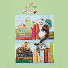 Load image into Gallery viewer, Cats on Books Set of 3 Puzzles