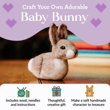 Load image into Gallery viewer, Baby Bunny Needle Felting Craft Kit