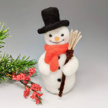 Load image into Gallery viewer, Festive Snowman Needle Felting Craft Kit