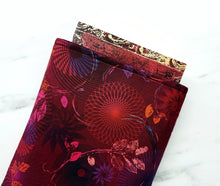 Load image into Gallery viewer, Burgundy Leaves Padded Book Sleeve: Large