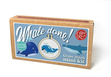 Load image into Gallery viewer, 'Whale Done!' Mini Matchbox Cross Stitch Kit