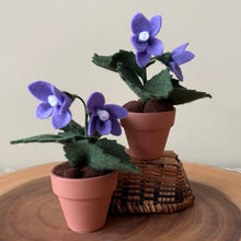 Load image into Gallery viewer, Violet Felt Forever Flower (February Birth Month Flower)