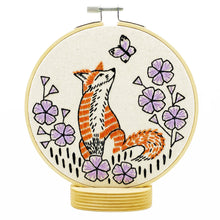 Load image into Gallery viewer, Fox in Phlox Complete Embroidery Kit