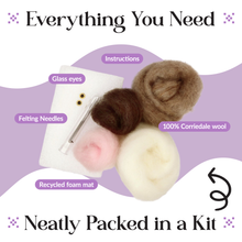 Load image into Gallery viewer, Baby Bunny Needle Felting Craft Kit