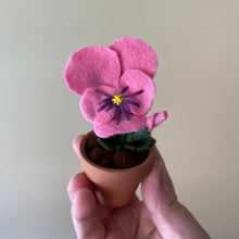 Load image into Gallery viewer, Pansy Felt Forever Flower: Peach