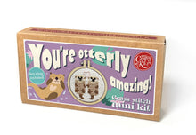 Load image into Gallery viewer, 'You're otterly amazing!' Mini Matchbox Cross Stitch Kit