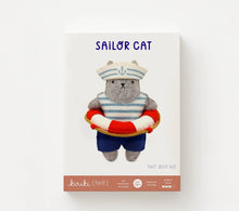 Load image into Gallery viewer, Sailor Cat Felt Doll Kit
