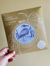 Load image into Gallery viewer, Blue Heron Complete Embroidery Kit