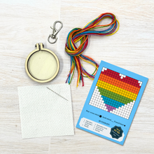Load image into Gallery viewer, 'No Labels, Just Love' Mini Matchbox Cross Stitch Kit