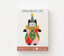 Load image into Gallery viewer, Harlequin Cat Felt Doll Kit
