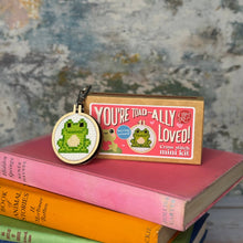 Load image into Gallery viewer, You're Toad-ally Loved! Mini Matchbox Cross Stitch Kit