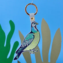 Load image into Gallery viewer, Feral Pigeon Key Fob: Cornflower