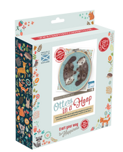 Load image into Gallery viewer, Otters in a Hoop Needle Felting Craft Kit