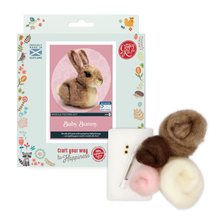 Load image into Gallery viewer, Baby Bunny Needle Felting Craft Kit