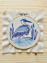 Load image into Gallery viewer, Blue Heron Complete Embroidery Kit