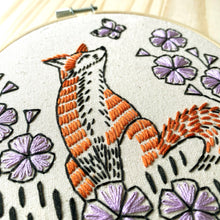 Load image into Gallery viewer, Fox in Phlox Complete Embroidery Kit