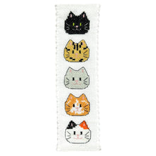 Load image into Gallery viewer, Kitty Cats Cross Stitch Bookmark Kit