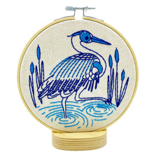 Load image into Gallery viewer, Blue Heron Complete Embroidery Kit