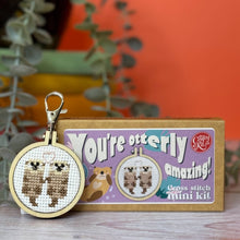 Load image into Gallery viewer, 'You're otterly amazing!' Mini Matchbox Cross Stitch Kit