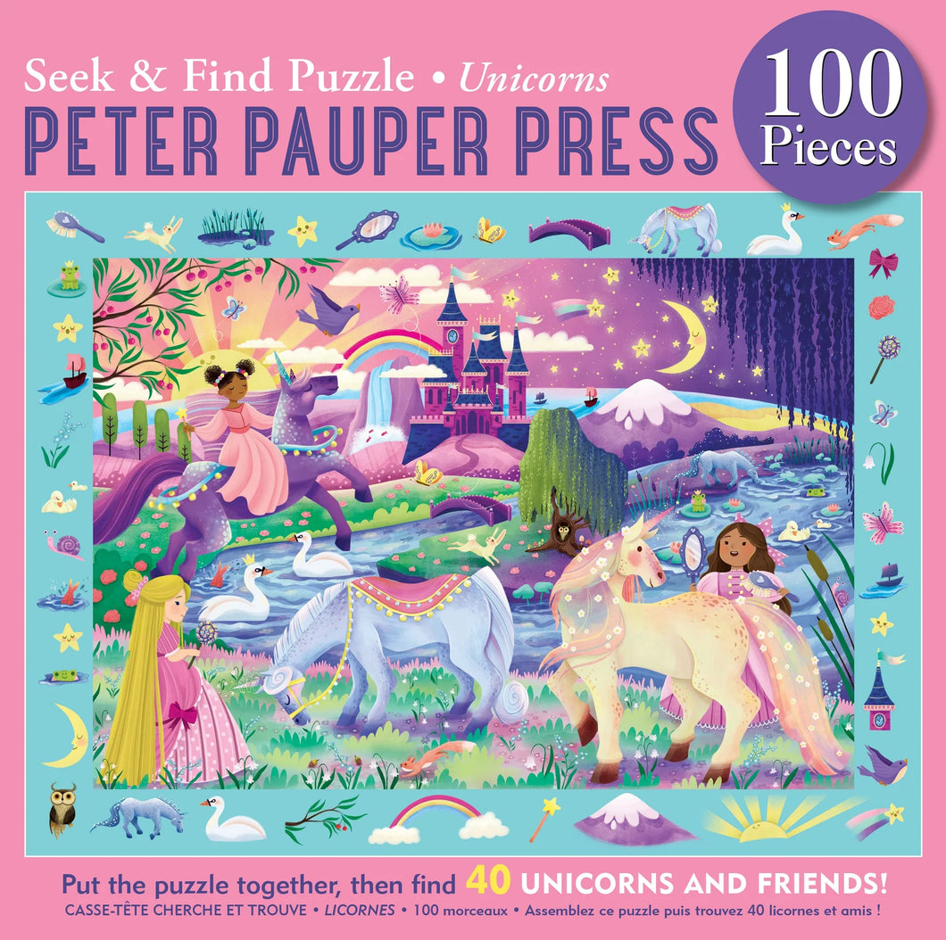 Unicorns Seek and Find Puzzle