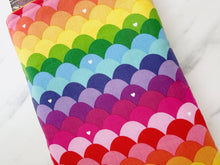 Load image into Gallery viewer, Rainbow Scallops Padded Book Sleeve: Large