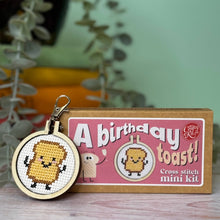 Load image into Gallery viewer, 'A Birthday Toast' Mini Matchbox Cross Stitch Kit