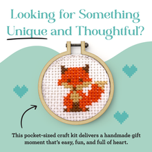 Load image into Gallery viewer, 'For Fox Sake!' Mini Matchbox Cross Stitch Kit