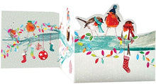 Load image into Gallery viewer, Foldout Robins Christmas Card