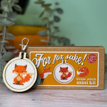 Load image into Gallery viewer, 'For Fox Sake!' Mini Matchbox Cross Stitch Kit