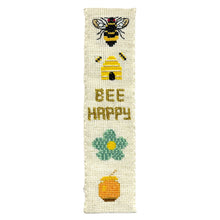 Load image into Gallery viewer, Honey Bee Cross Stitch Bookmark Kit