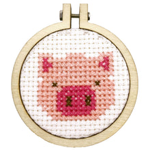Load image into Gallery viewer, 'Missing You Pig Time' Mini Matchbox Cross Stitch Kit