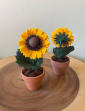 Load image into Gallery viewer, “Keep Blooming” Emotional Support Handmade Felt Flowers: Sunflower