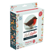 Load image into Gallery viewer, British Birds Red Robin Needle Felting Craft Kit