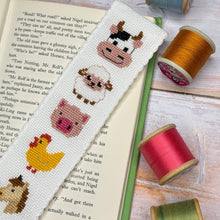 Load image into Gallery viewer, Farmyard Friends Cross Stitch Bookmark Kit