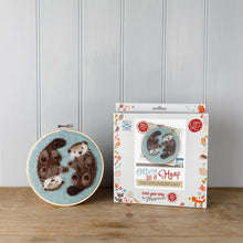 Load image into Gallery viewer, Otters in a Hoop Needle Felting Craft Kit