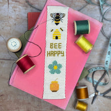 Load image into Gallery viewer, Honey Bee Cross Stitch Bookmark Kit