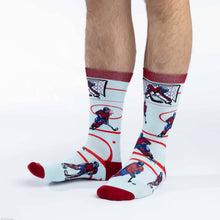 Load image into Gallery viewer, Men's Hockey, Red & Blue Socks: Shoe Size 8-13