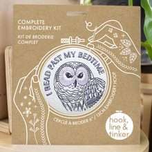 Load image into Gallery viewer, I Read Past My Bedtime Complete Embroidery Kit