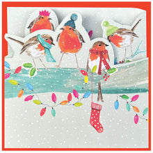 Load image into Gallery viewer, Foldout Robins Christmas Card