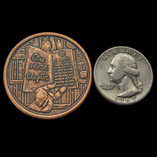 Load image into Gallery viewer, One More Chapter / Go to Bed Copper Decision Maker Coin
