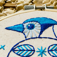 Load image into Gallery viewer, Blue Jay Complete Embroidery Kit