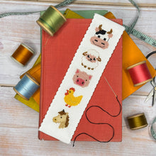 Load image into Gallery viewer, Farmyard Friends Cross Stitch Bookmark Kit