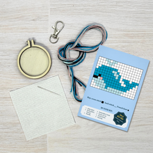 Load image into Gallery viewer, 'Whale Done!' Mini Matchbox Cross Stitch Kit