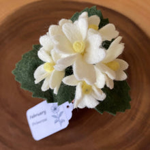 Load image into Gallery viewer, Primrose Felt Forever Flower (February Birth Month Flower): Vanilla