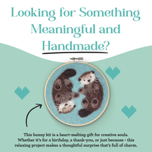 Load image into Gallery viewer, Otters in a Hoop Needle Felting Craft Kit